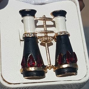 1960s binoculars brooch My Fair Lady